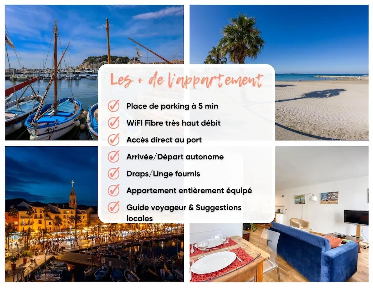 Apartment Le Cocon Cavet T3 Coeur Village Marche & Port Sanary-sur-Mer